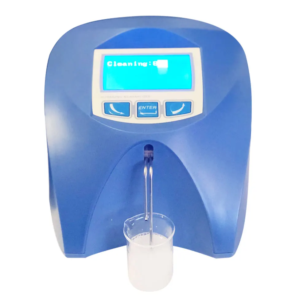 LCD  4 lines x 16 characters ultrasonic automatic  ingredientsTwo samples self-calibration portable milk fat testing machine