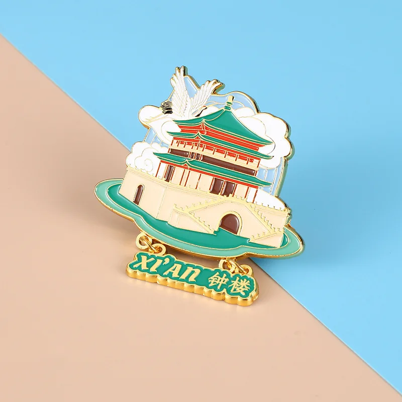 Country City Soft Enamel Metal Anime Fridge Magnet Customised Tourist Souvenir Refrigerator Magnet 3d Cities Fridge Magnet