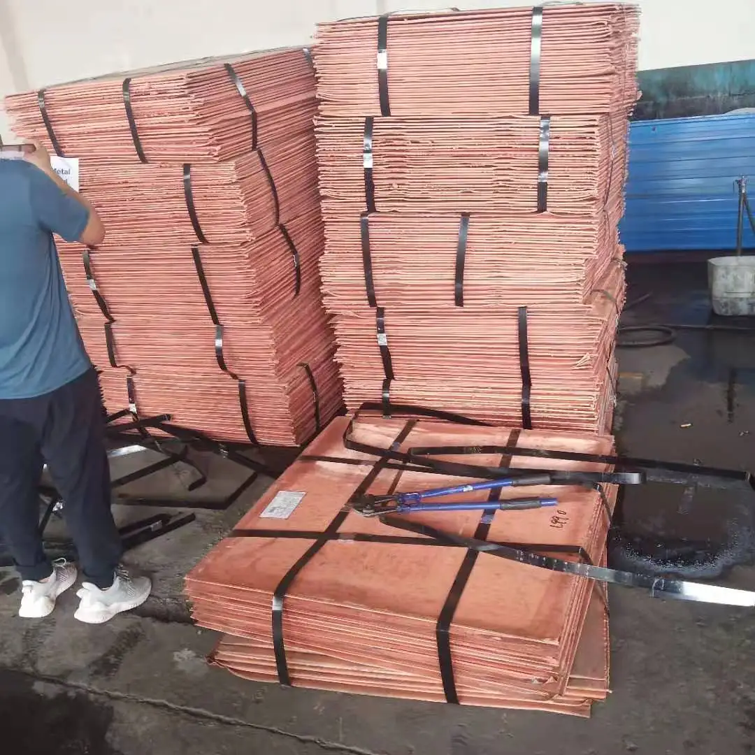 Cathode copper sheet Copper plate 99.99% copper cathode for export