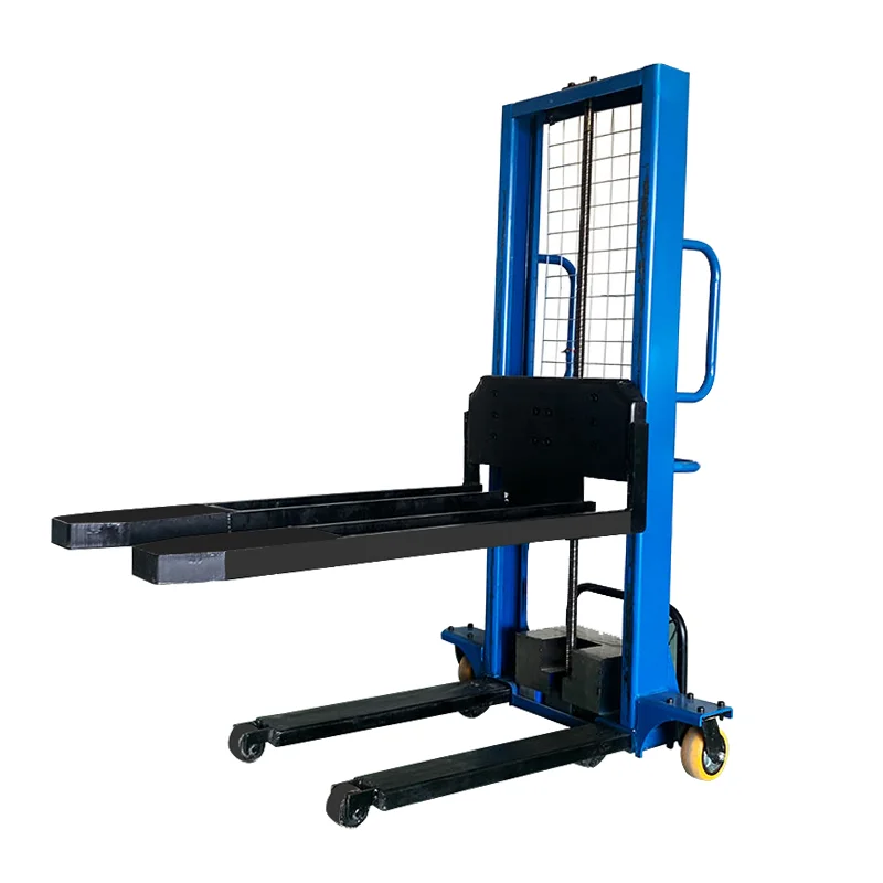 lifting semi electric stackers pallet stacker walking type electric stacking truck forklift