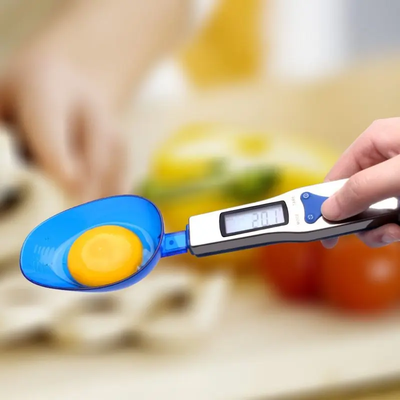 Wholesale 500g 0.1g 304 Stainless Steel  Handheld Portable Multifunctional Kitchen Food Weight Digital Spoon Scale With 3 Scoops