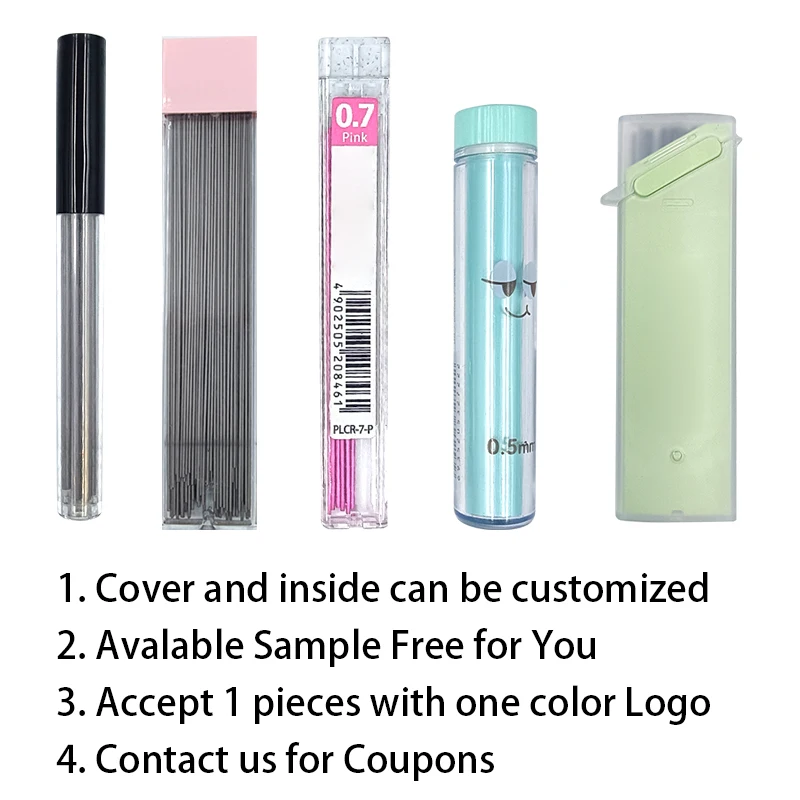 Pencil Leads HB High Quality Graphite Mechanical 0.3mm 0.5mm 0.7mm Black Carton Customized Logo Pa OEM Drawing Set 0.7 Mm CN;GUA