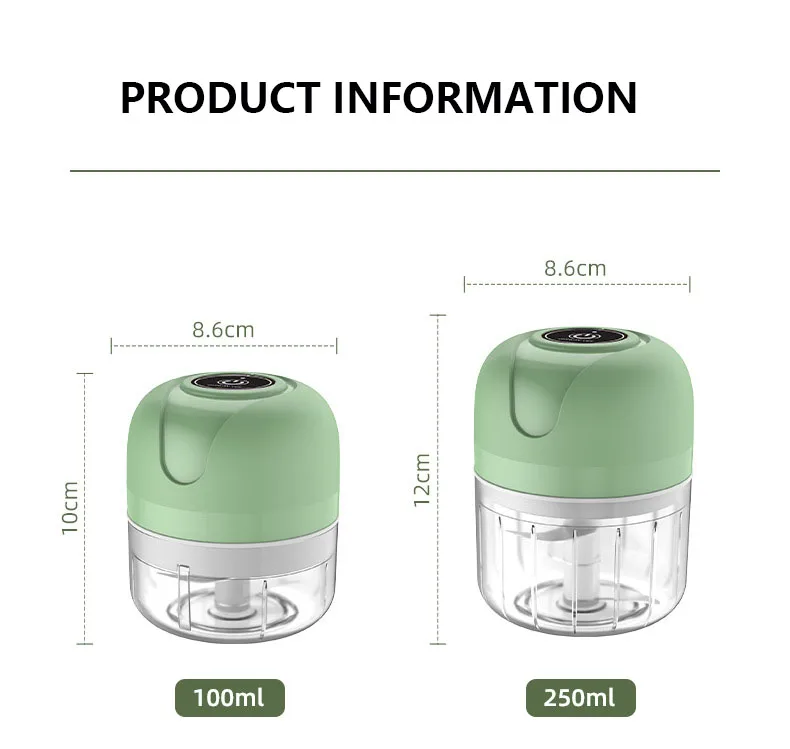 Mini 23w multifunction Mince Meat Grinder USB portable electric Food Mixer 250ml Household Meat Grinders