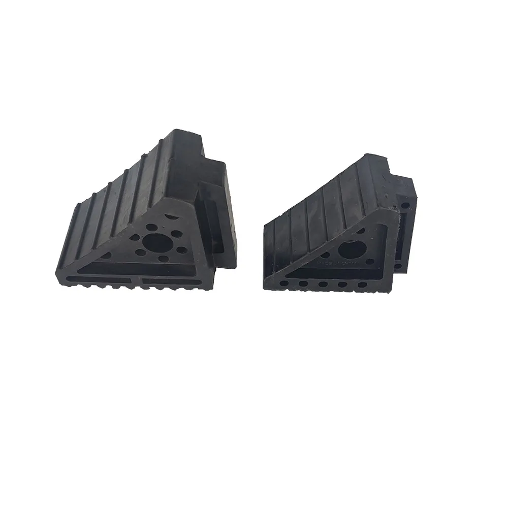 GT-01R Heavy Duty Rubber Wheel Chock for Heavy Trucks Cars Trailers and Road Construction Equipment