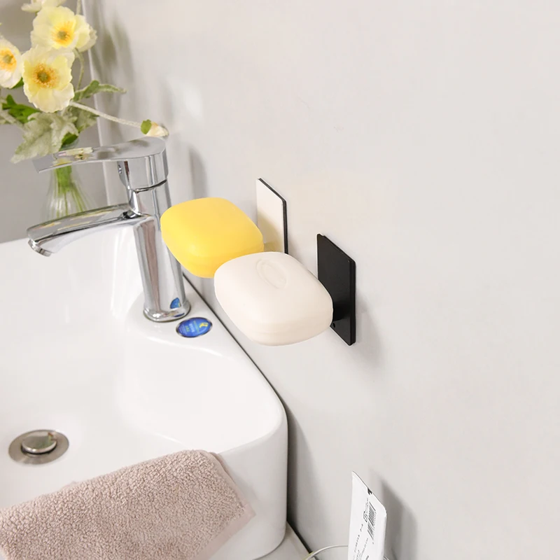 Customized 2 Pack Steel Soap Holder Modern Wall Mounted Drain Magnetic Soap Holder