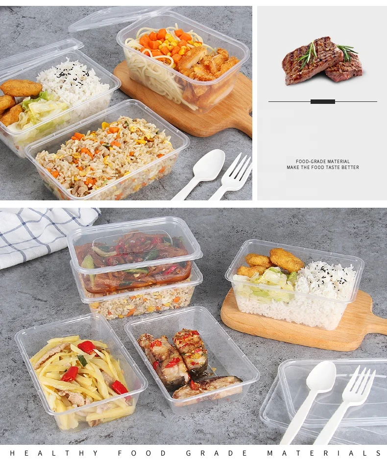 microwaveable takeaway disposable transparent plastic food container eco-friendly PP box