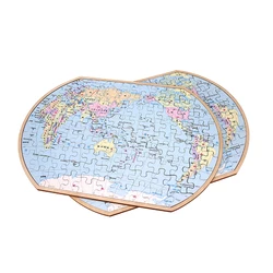 Factory Supply  hot sale Science education toy puzzle World map wooden puzzle Plane puzzles