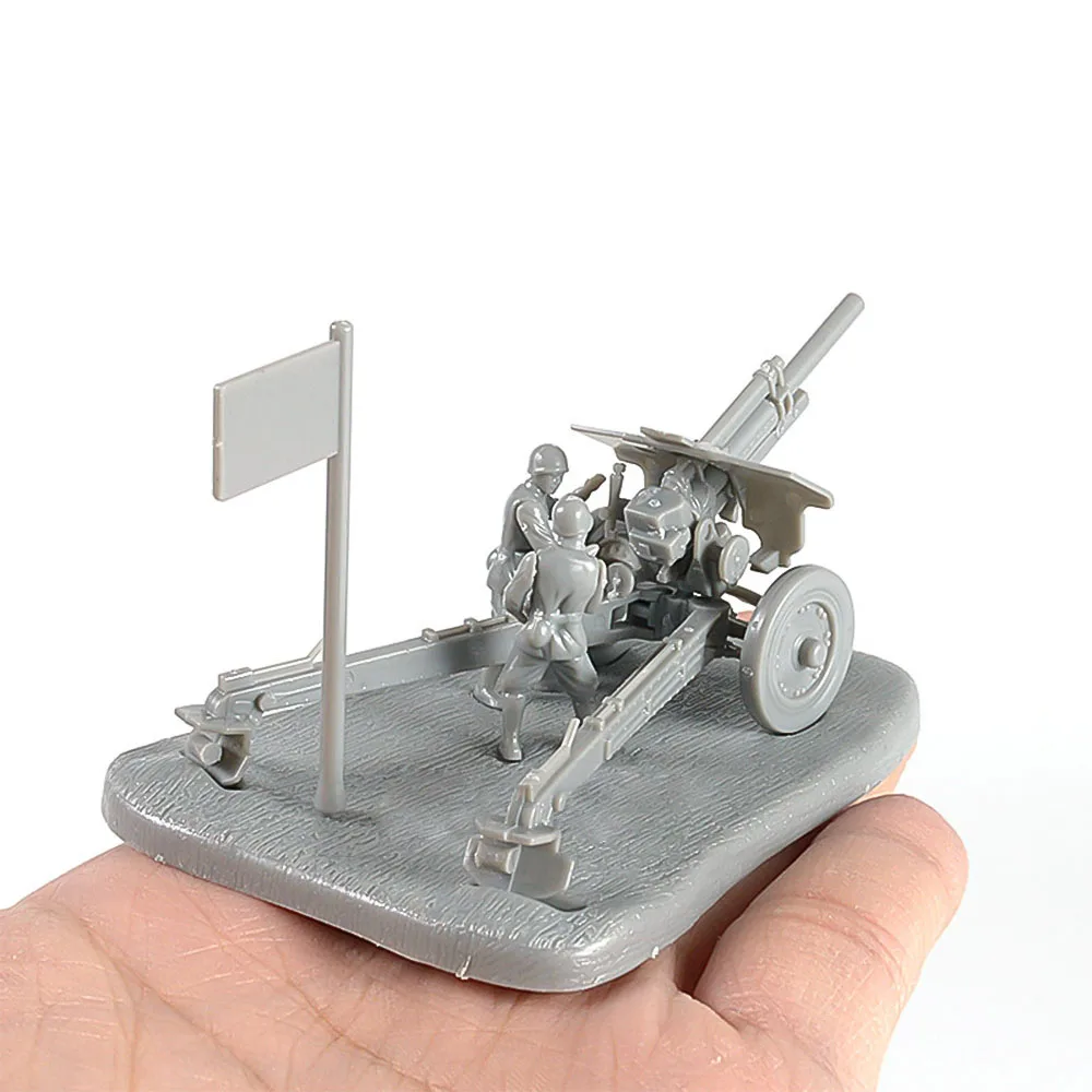 
4D 1:72 Scenario M1938 M30 Assemble Model Antitank Cannon Soviet Artillery Toys Puzzles Building Bricks Toy Model 
