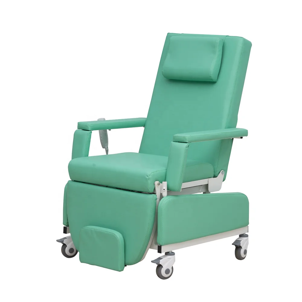 Hongan Multi-function Adjustable Medical Electric dialysis chair Blood Collection Recliners dialysis Infusion Chairs for sale