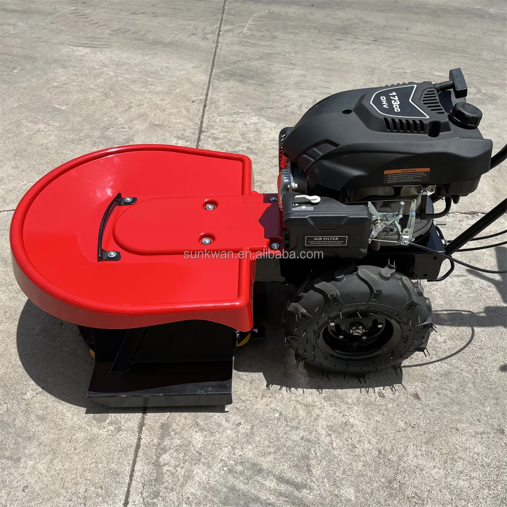China Factory 196cc Gasoline Lawn Mower Big Power Self-Propelled Walk-Behind Rotary Blade Efficient Grass Cutting Industrial