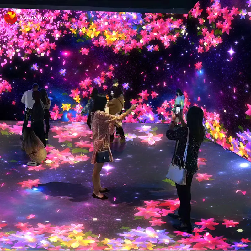 Outdoor Advertising And Amusement Hologram Projection Interactive Dance Floor