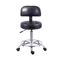 Wholesale Cheaper Convenient Adjustable Rolling Swivel Metal Bar Stool Rotating Barber Chair Hair Salon Stool