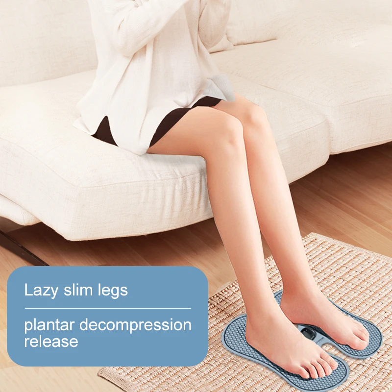 Folding Portable Electric Massage Mat Sole Acupoint Ems Electric Foot Stimulator Massager for Relieving Feet and Legs Pain