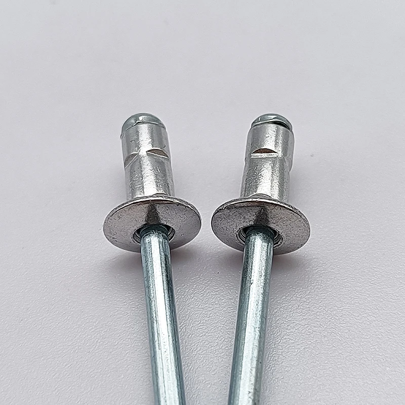 high quality 4.8 * 10 mm multi-grip blind rivet dome head open end aluminum blind rivet with steel pin