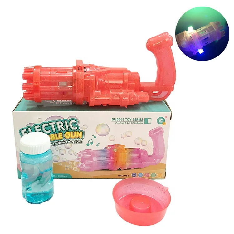 Good Selling 8 Hole Electric Gatling Bubble Machine Cool Toy Bubble Gun For Kids