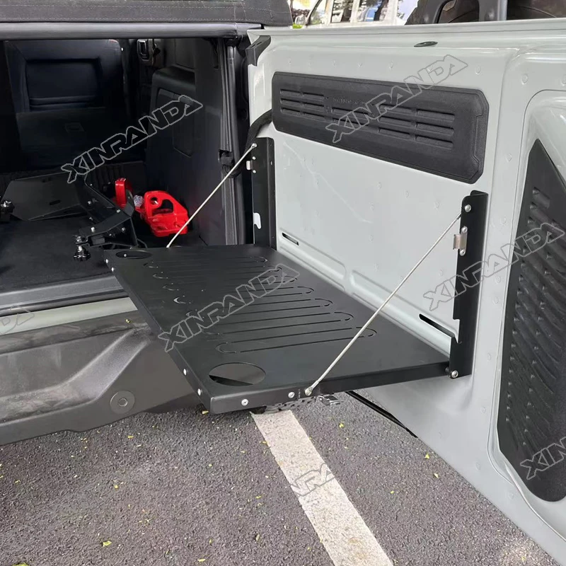 Bronco Car Rear Door Table Rack Tail Gate Table Bracket Folding Racks For Ford Bronco 4 door 2021 2022 2023 2024