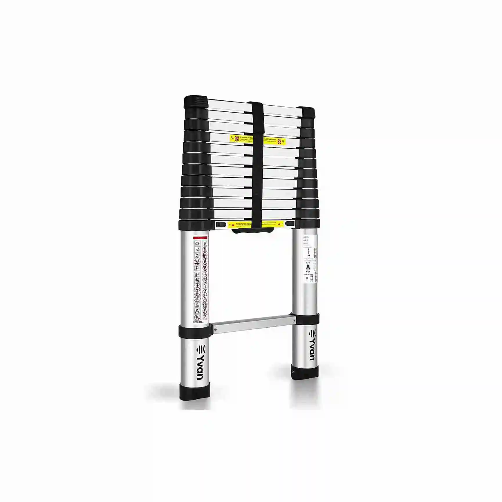 Match manufacturers whole sale china telescopic ladder folding stair convenient bamboo outdoor telescopic ladder