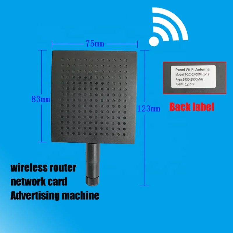 Best Selling Wifi Outdoor Antenna 2.4GHZ 7dBi RP-SMA Panel Screw Long Range Wifi Antenna
