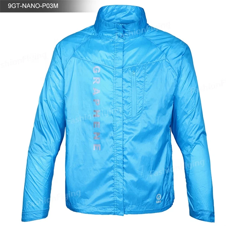 Mens lightweight Waterproof Windproof outdoor Rain Coat graphene shell with pockets for Hiking Climbing jacket