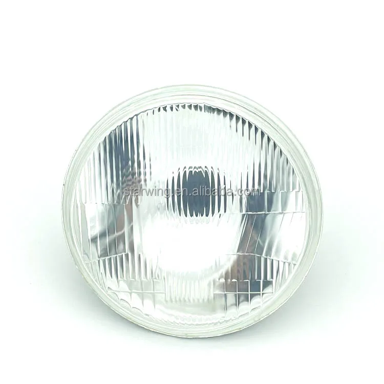best price semi sealed beam headlight 7 inch round 6014 used h4 bulb hi/low beam black metal housing