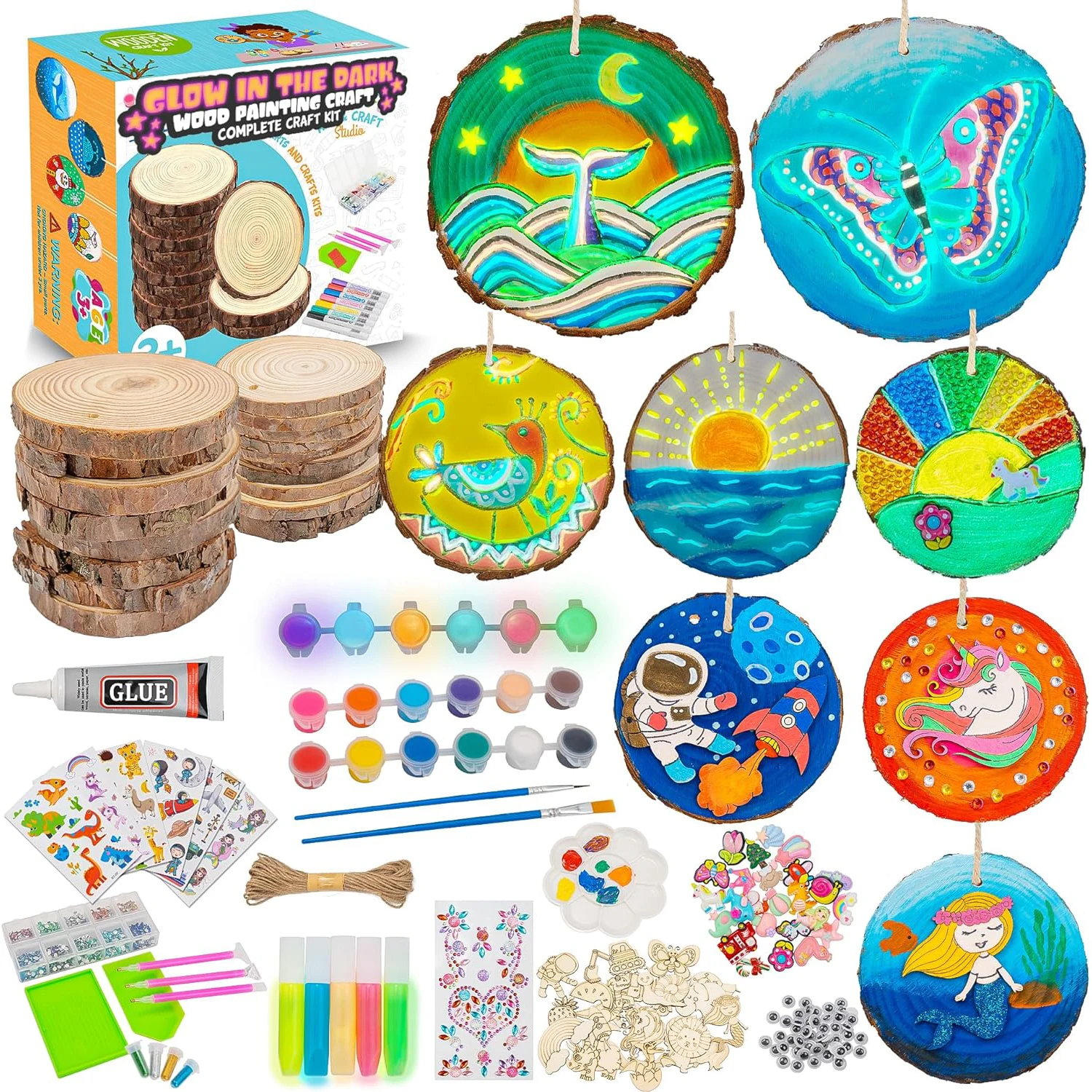 Wholesale DIY Wood Slices  Activities Kits  Arts and Crafts Gifts for Kids Wooden Painting Craft Kit