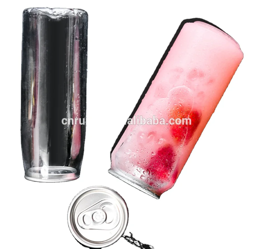 Empty PET Bottles  with Lids 330ML 500ML 650ML Plastic Cups Cans