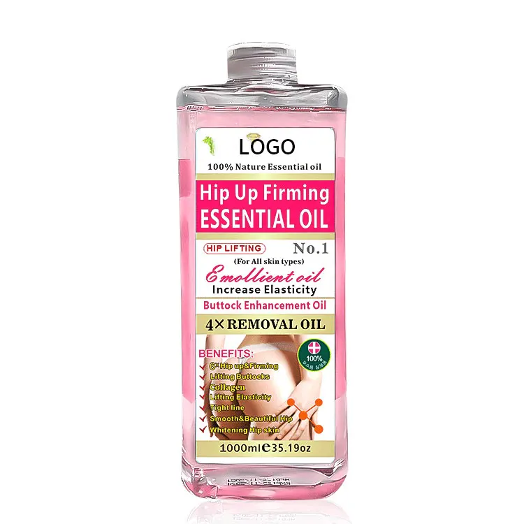 Factory Supply Sexy woman hip butt 100%pure hips and butt enhancing whitening plus butt booster oil 1000ml Hip Up Firming oil