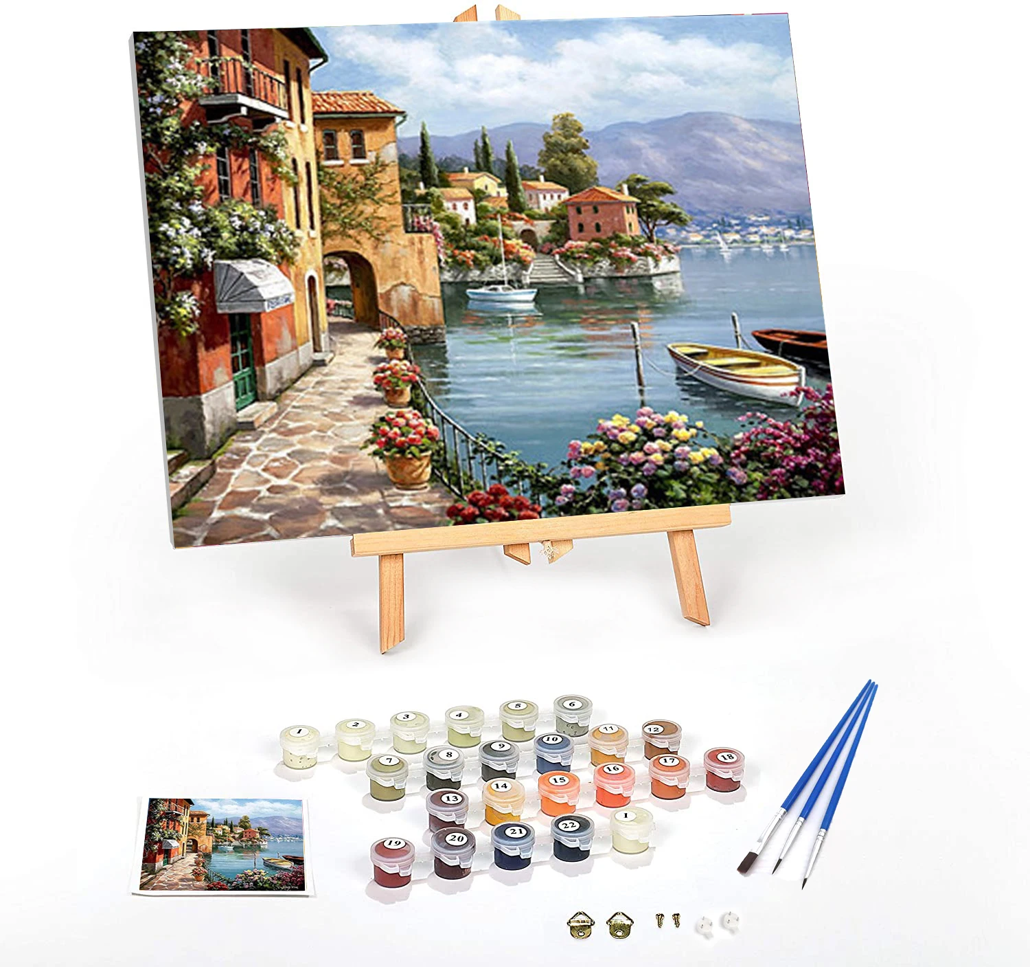 Wholesale Diy painting by numbers framed flower kit custom paint craft for adult home decor wall paint by numbers framed