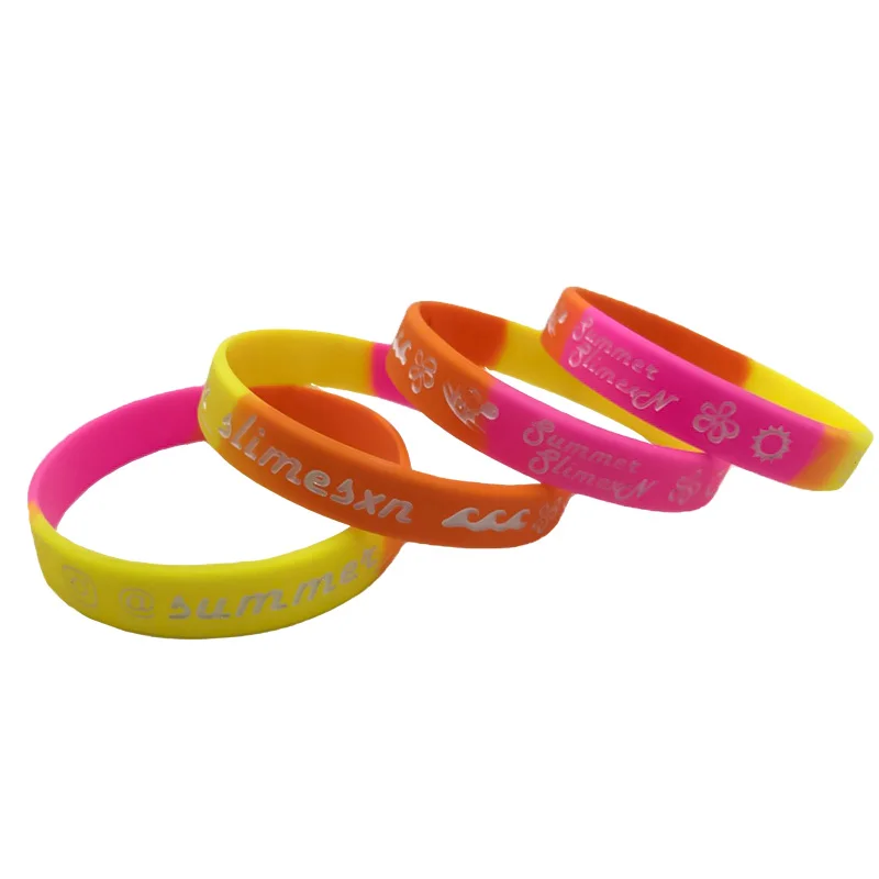 Customizable Eco-friendly Silicon Wristbands Personalized Promotional Rubber Silicone Bracelets for Events With Custom Logo