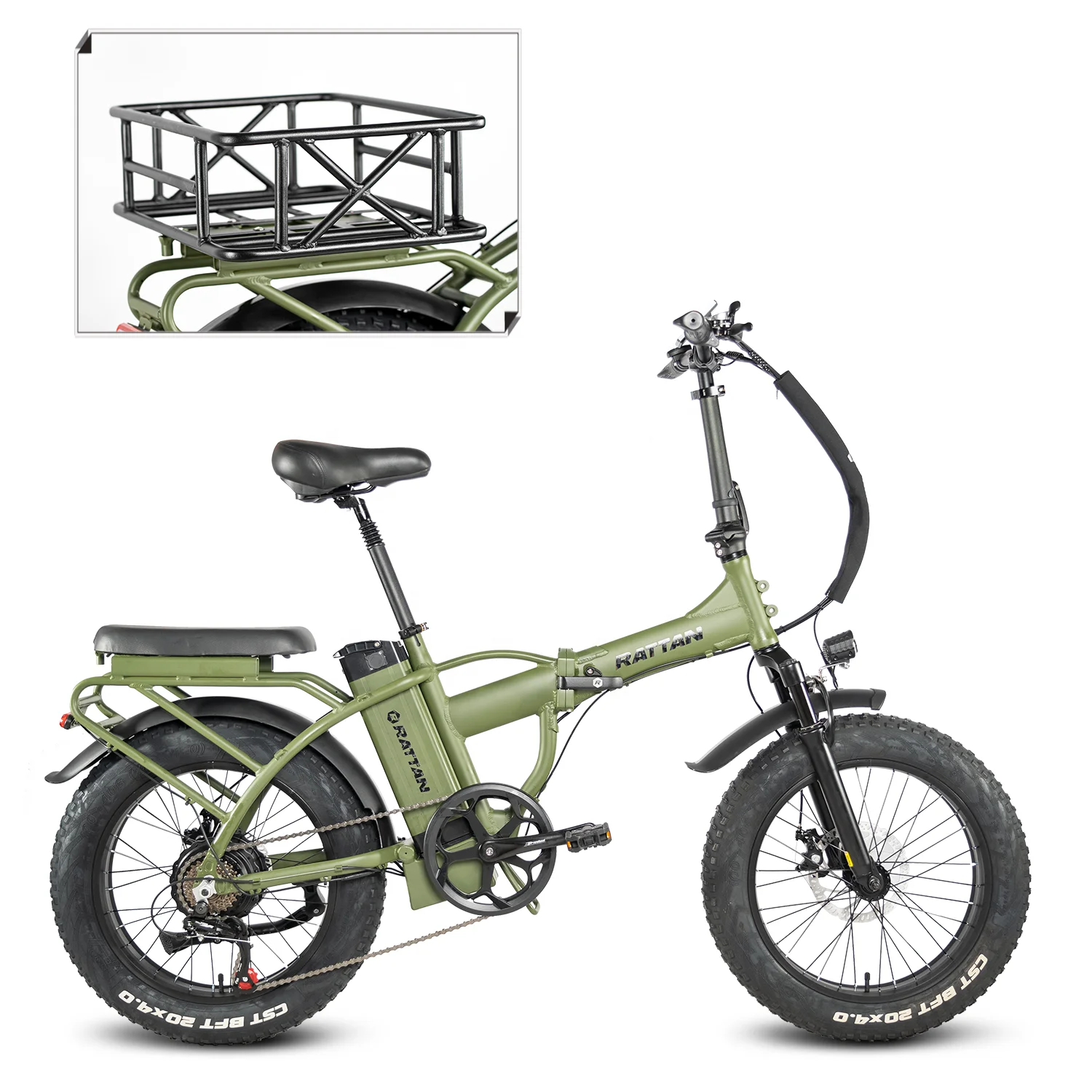Rattan top sale fat tire ebike 48v 20inch e bike electric bicycle israel electric folding bike