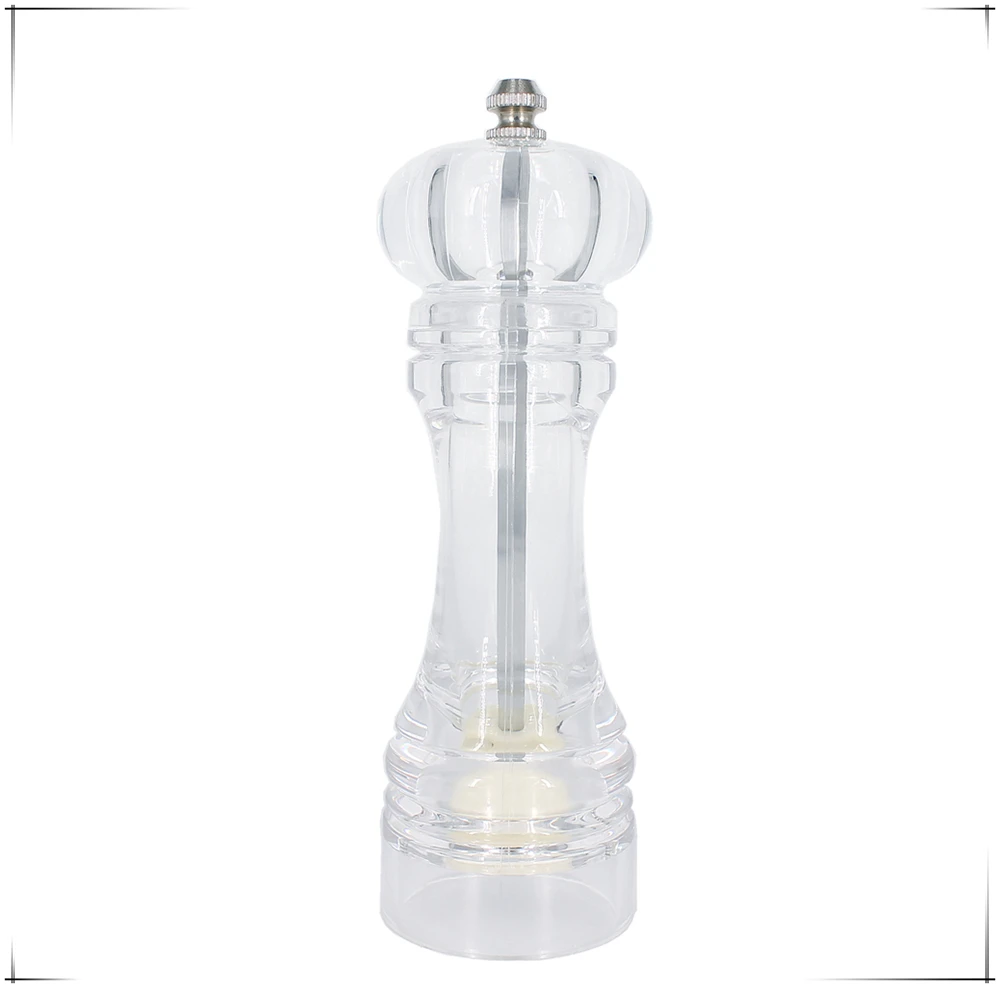 acrylic manual salt and pepper mill set / lusency simple spices grinder