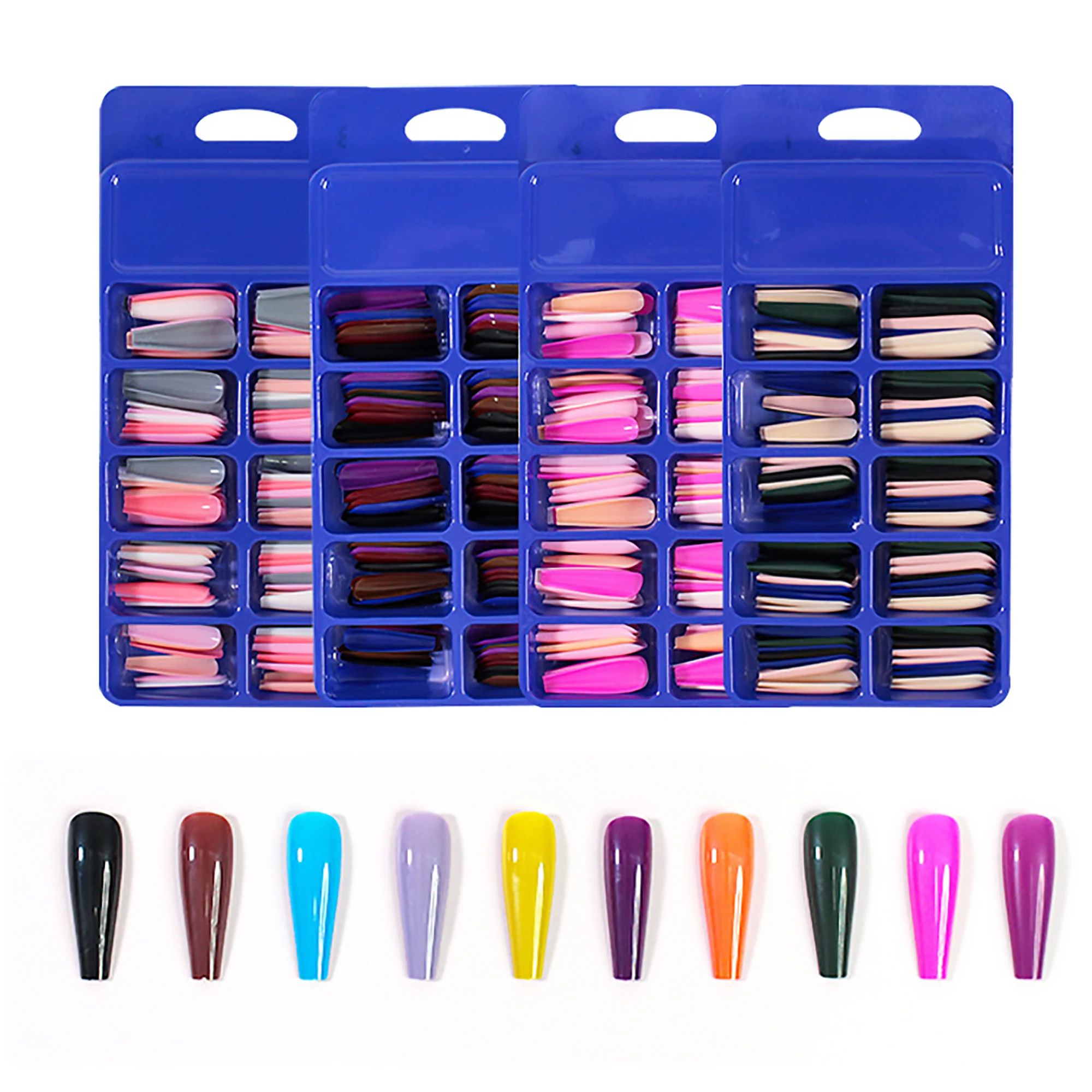 Professional Factory 100 pcs/box New Colorful False Nail Tip Press On Tips For Nail Beauty