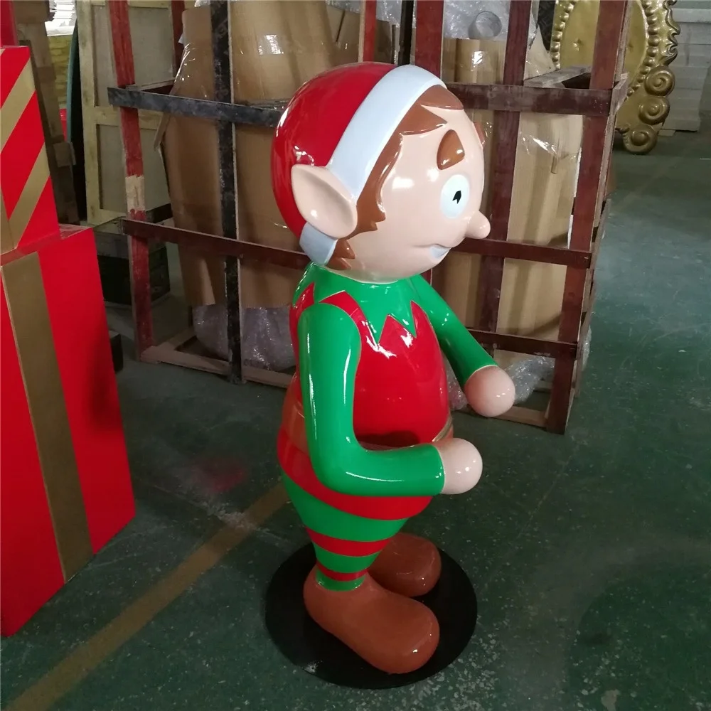 Elfish christmas decorations elf Christmas figure fiberglass life style Elf