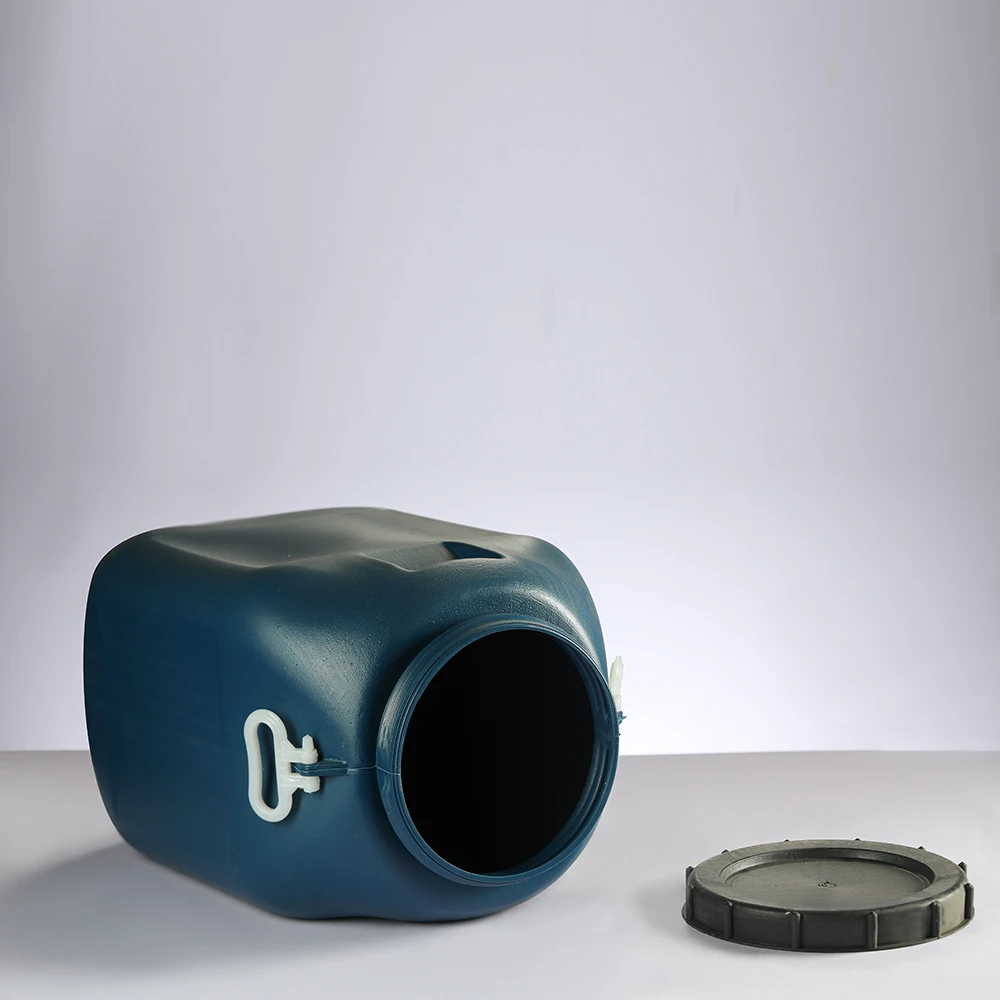 50 литров Hdpe с открытым верхом синий квадратный пластиковый барабан 12 5 галлонов пластиковой ручкой