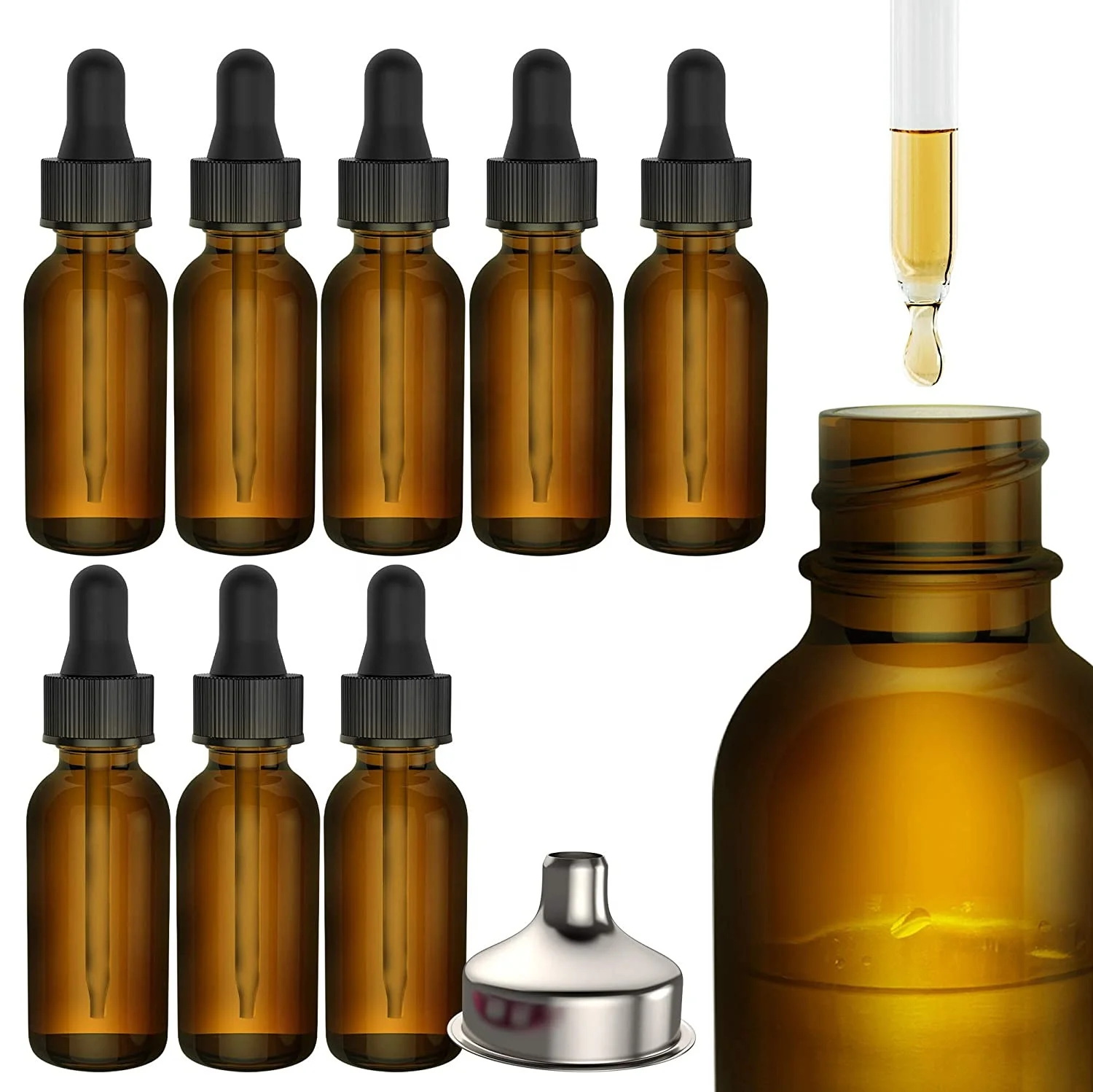 
10ml amber essential oil glass bottle 