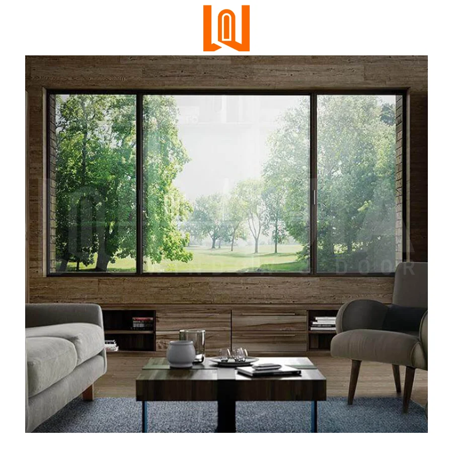 Waterproof residential glass window hurricane impact aluminium sliding windows double glazed sliding windows