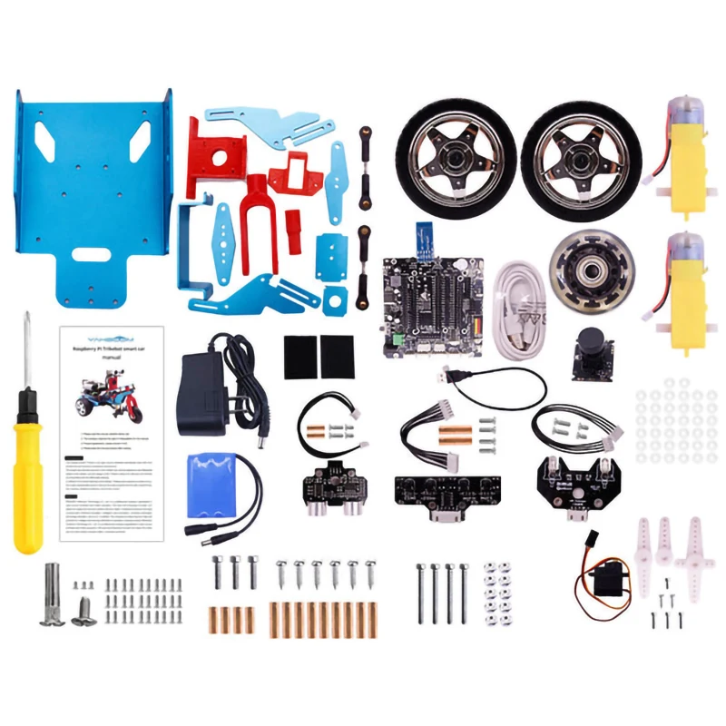 Factory Price Trikebot Lithium Battery Smart Robot With WIFI Camera For Raspberry Pi 4b/3b+