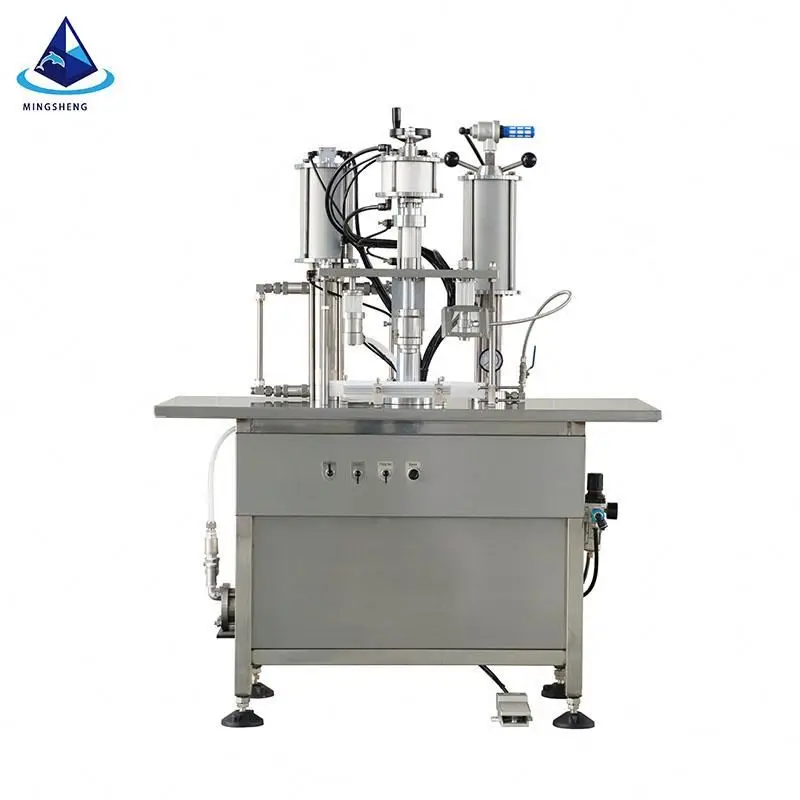 Semi automatic aerosol can gas filling machine for propane butane LPG DME  r134a