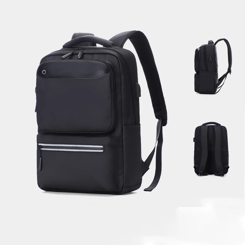 waterproof business travel Backpack Schoolbag Male College Shoulder Computer Bag with usb