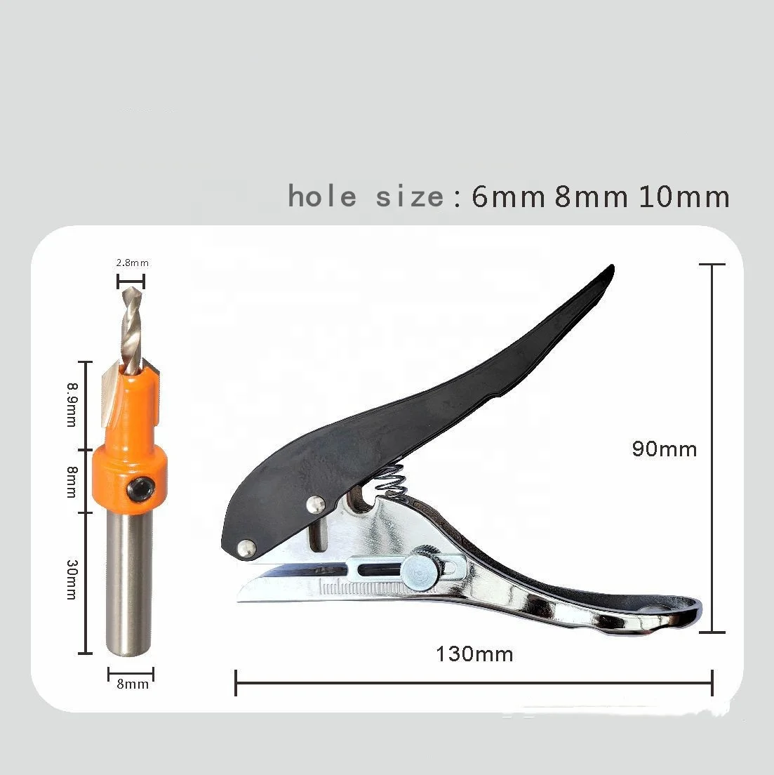 sealing edge hole woodworking pliers  office stationery paper  plastic round hold punch
