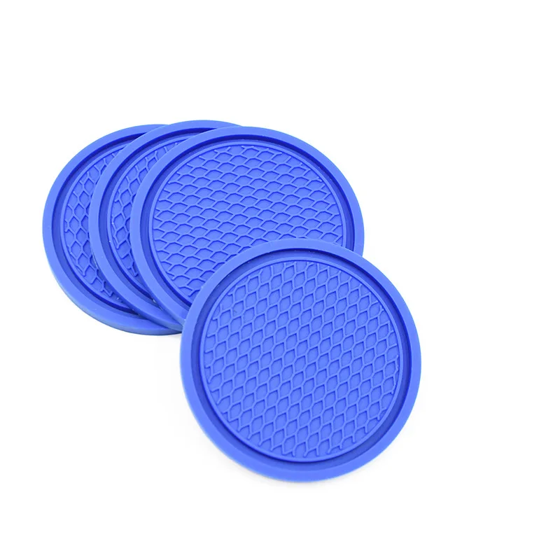 Custom Wholesale Rubber Cheap Creative Insulated Round Blank Sublimation Water Absorbent Drink Silicone Car Coasters