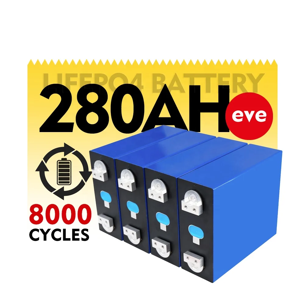 EVE lipo4 battery 8000 life cycle PL Warehouse Stock 280k prismatic lithium phosphate battery lifepo4 cell akku eve 280 Ah lfp