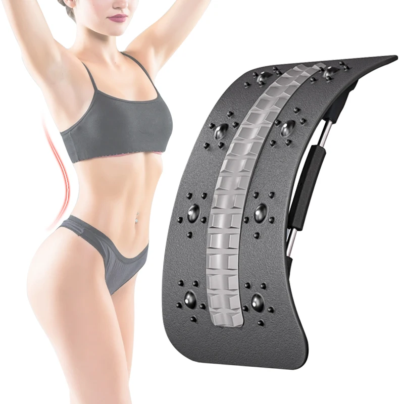High Quality Back Stretcher Orthopedic Back Lumbar Support Stretch Acupuncture magnetic therapy Massager Lower Back Stretcher