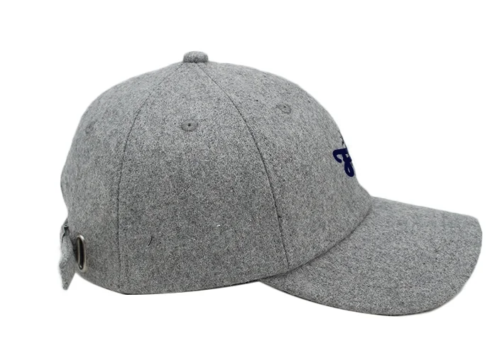100% Wool Custom Logo 3D Embroidery Cap Wholesale