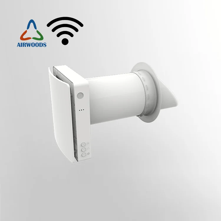 Holtop Low noise ERV decentralized wall-mounted Heat Recovery Ventilation system for single room kitchen or bathroom
