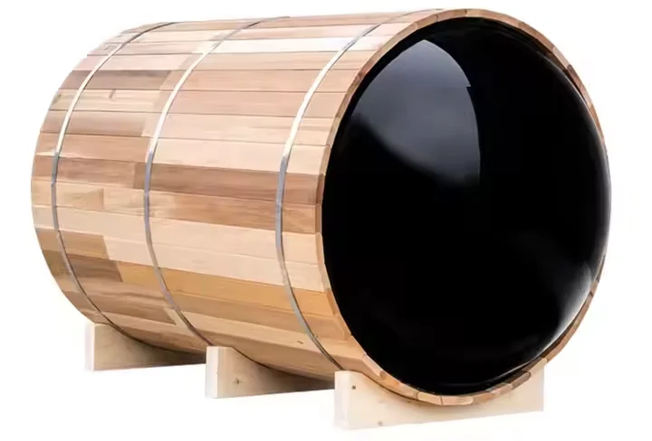 Wholesale Red Cedar Saunas Outdoor Barrel Sauna Dry Steam Room Wood Burning