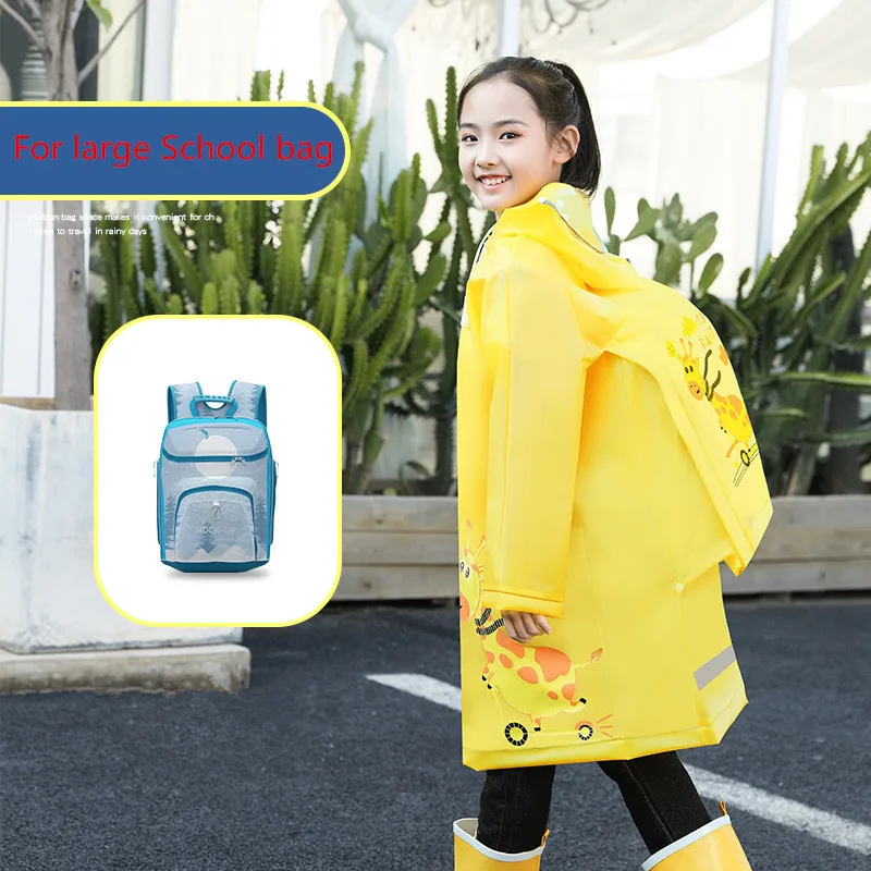 Sunday  Student Raincoats for Big Children Thickening Suits Ponchos Plastic Waterproof