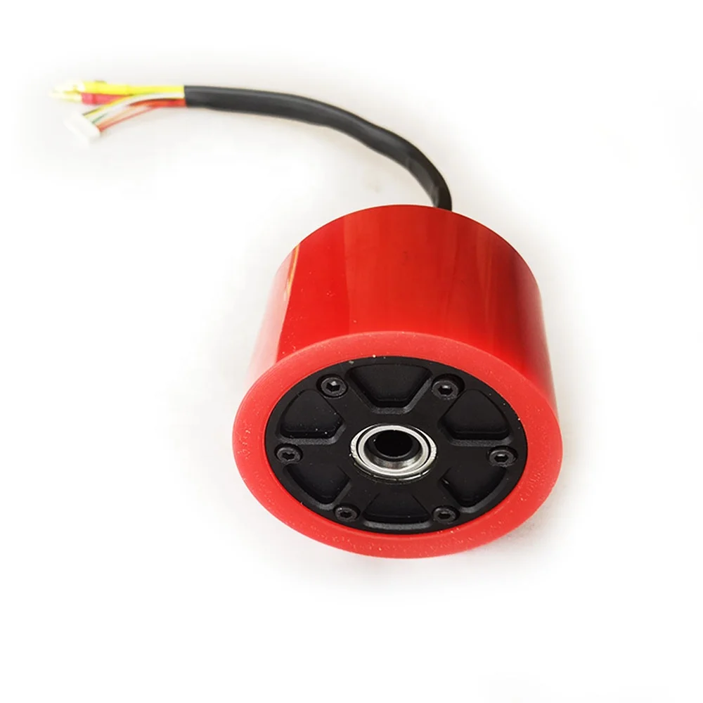 Maytech 7052 60KV  70mm Hub Motor with Red PU Tyre for Electric Longboard Esk8 with Hall Sensor Brushless Drive Motor