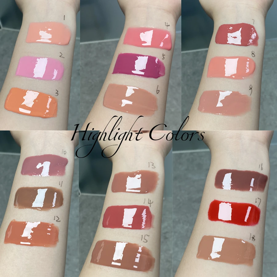 Vegan Clear Nude Lipgloss Vendor Round OEM Lip gloss Tubes Packaging 6ml Clear Lip Gloss Tubes With Big Brush Big Wand