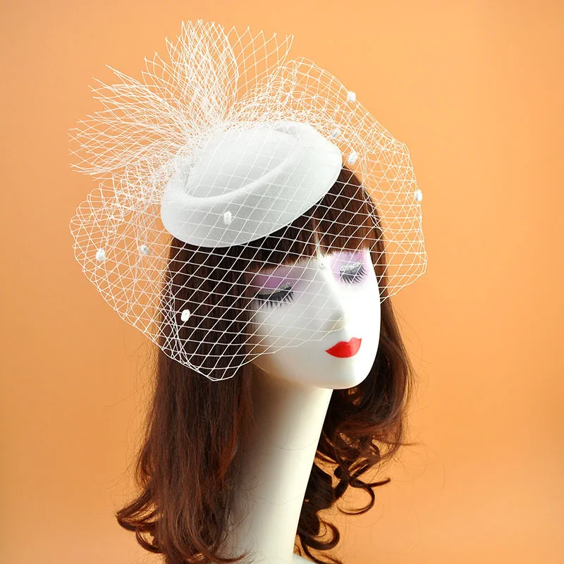 Bridal veil hair accessories wedding hat photo-specific simulation flower head flower mesh head jewelry